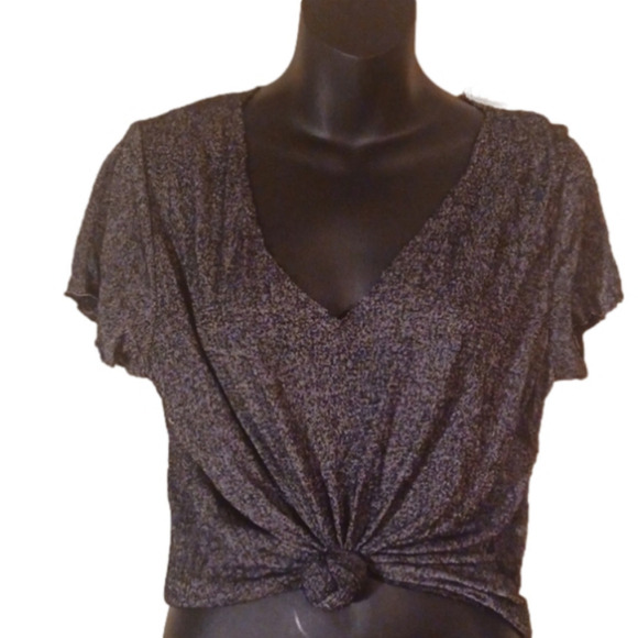 𝅺project Social T Urban Outfitters tied tee. Size small. Distressed. - Picture 1 of 12